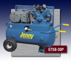 Jenny Two Stage Wheeled Portable Air Compressors - Model GT5B-30P