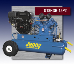 Jenny Two Stage Wheeled Portable Air Compressors